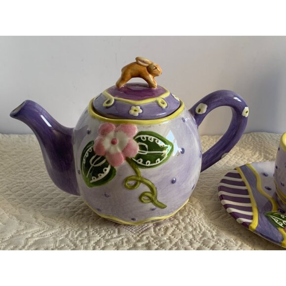 Home Interiors Bunny teapot with cup and saucer - Picture 10 of 14